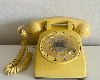 Working Rotary Phone Yellow Western Electric Telephone