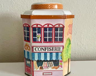Vintage Confiserie Grocery Shop Tin Container Made in Switzerland