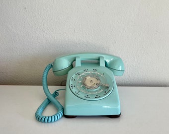 Working Rotary Phone Blue Western Electric Rotary Dial Telephone