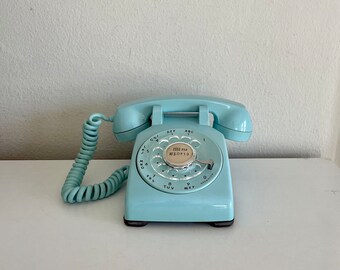 Vintage Blue Rotary Phone Western Electric Working Mid Century Telephone AS IS