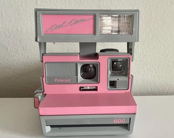 Pink Polaroid Cam 600 Camera Tested Working with Bag