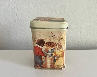 Vintage Small Cat Tea Tin