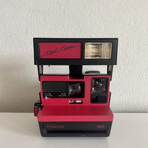 Vintage Polaroid Red Cool Cam Instant Camera Tested and Vintage Polaroid Red Cool Cam Instant Camera Tested and