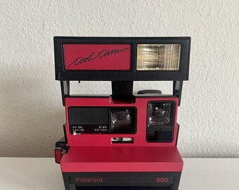 Vintage Polaroid Red Cool Cam Instant Camera Tested and Vintage Polaroid Red Cool Cam Instant Camera Tested and