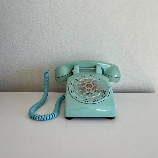 Working Rotary Phone Aqua Blue Western Electric Rotary Dial Telephone