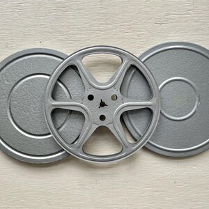 Lot De 6 Bobines De Film Métal Vintage Avec Boîtes – Déco Cinéma Ou Collection