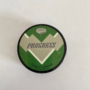 Vintage Underwood Typewriter Ribbon Tin Progress