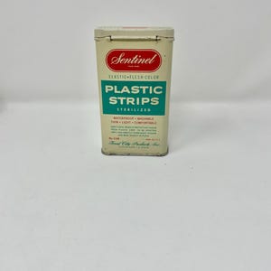 Vintage Sentinel Plastic Strips Box Tin - Etsy
