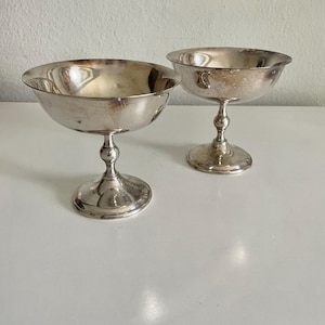Vintage  Silver Plated Goblet Set Made in Italy