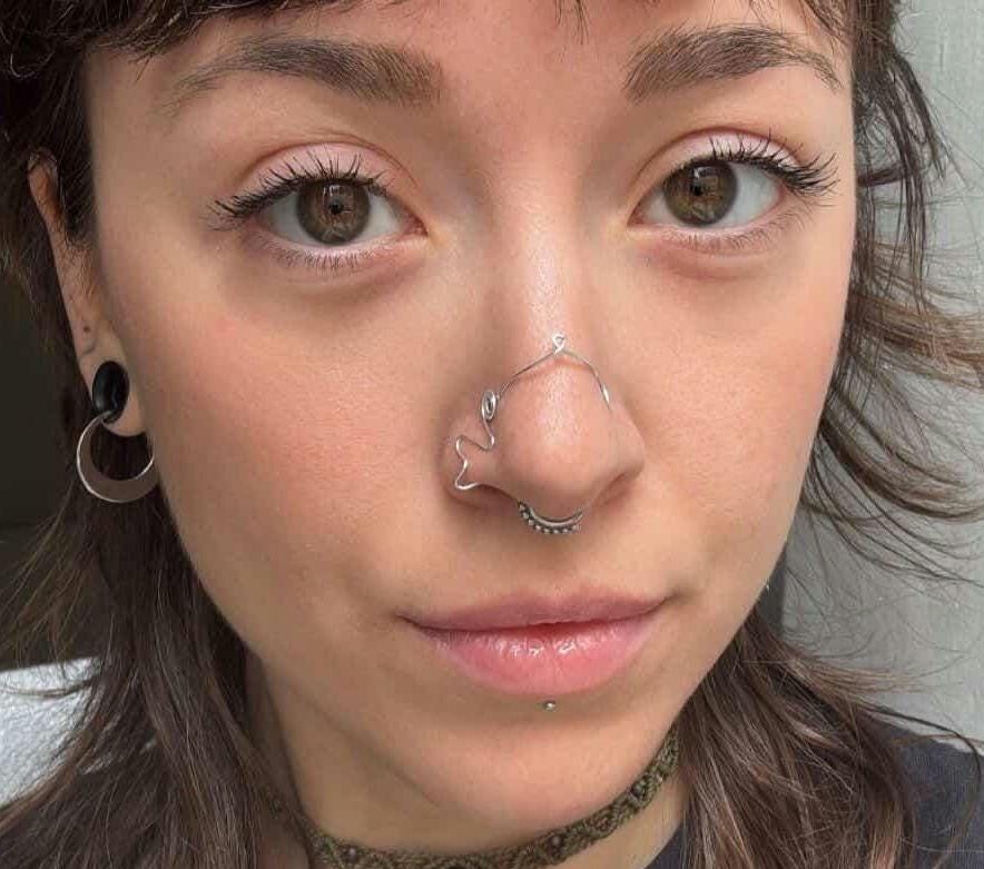 Nose Cuff / Silver Bridge - Etsy