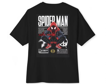 T-shirt met Spider-Man-afbeelding | Print in komische stijl op de achterkant