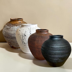Ceramic Decorative Vase, Handmade Pottery Vase, Rustic Home Decor, Modern Minimalist Vase, Textured Ceramic Accent, Farmhouse Shelf Styling