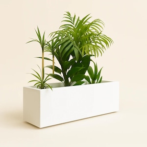 Pot de fleurs RectaFrame en fibre de verre | Pot de jardin moderne, léger et durable pour intérieur et extérieur