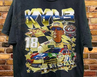 Maglietta NASCAR di Kyle Busch, maglietta Kyle Busch Vintage Comfort Colors, maglietta per appassionati di corse di Kyle Busch