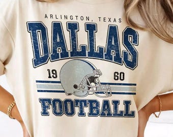 Dallas Football Vintage Comfort Colors Shirt, Dallas Football Mascot Tee, Retro Dallas Football Apparel