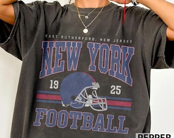 New York Football Vintage Comfort Colors Shirt, Retro New York Football Shirt, New York Fan Gift Game Day