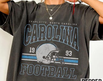 Comfort Colors Carolina Football Vintage Shirt, Retro Carolina Football Shirt, Carolina Game Day Tshirt