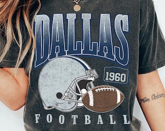 Dallas Football Vintage Comfort Colors Shirt, Dallas Football Mascot Tee, Retro Dallas Football Apparel
