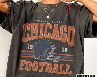 Comfort Colors Chicago Football Vintage Style Shirt, Retro Chicago Football Shirt, Chicago Game Day Tshirt
