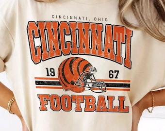 Cincinnati Football Comfort Colors Shirt, Retro Cincinnati Football Shirt, Cincinnati Fan Gift Game Day