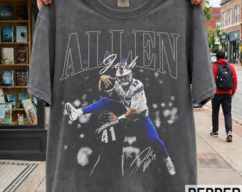 Josh Allen Jumping Comfort Colors Shirt, Buffalo Football Shirt, Josh Allen 17 Tshirt, Buffalo Game Day Football Tee