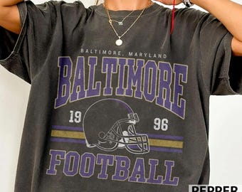 Baltimore Football Vintage Comfort Colors Shirt, Retro Baltimore Football Shirt, Baltimore Fan Gift Game Day