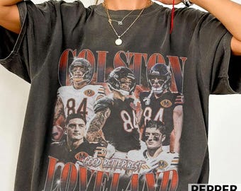 Colston Loveland Football Comfort Colors Shirt, Chicago Game Day Football Tee
