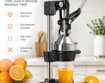 Manual Juicer machine Iron Citrus Juicer, Manual Orange Squeezer, Commercial Kitchen Press