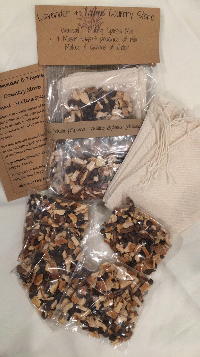 Mulling Wassail Spice Blend Gift Pack Makes 4 Gallons Mulled Etsy