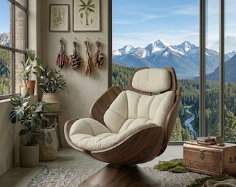 The “Botanical Cocoon” Swivel Chair