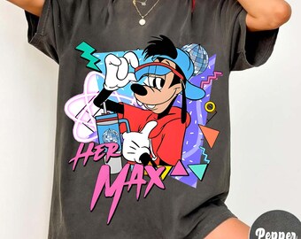 Vintage Max Goof Collage Disney A Goofy Movie Shirt, Max & Roxanne, Powerline Stand Out Tee, WDW Magic Kingdom Family 2026 Trip Tee