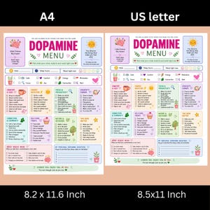 Menú de dopamina imprimible / Planificador de autocuidado para el TDAH / Herramienta neurodivergente para la salud mental (Descarga digital) imagen 6