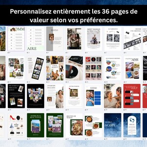 Personlig Maman Magazine-mall | Canva Redigerbar presentidé för mors dag och födelsedag till mamma, utskrivbar minnessak bild 5