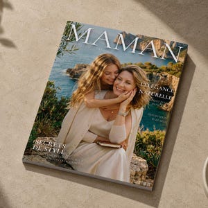 Personlig Maman Magazine-mall | Canva Redigerbar presentidé för mors dag och födelsedag till mamma, utskrivbar minnessak bild 6