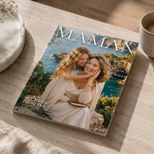 Personlig Maman Magazine-mall | Canva Redigerbar presentidé för mors dag och födelsedag till mamma, utskrivbar minnessak bild 4