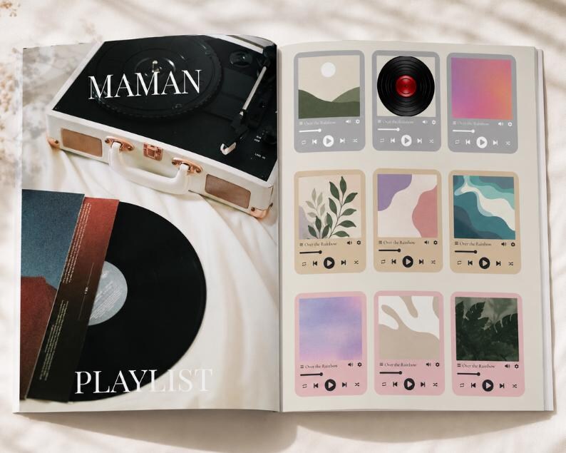 Personlig Maman Magazine-mall | Canva Redigerbar presentidé för mors dag och födelsedag till mamma, utskrivbar minnessak bild 3