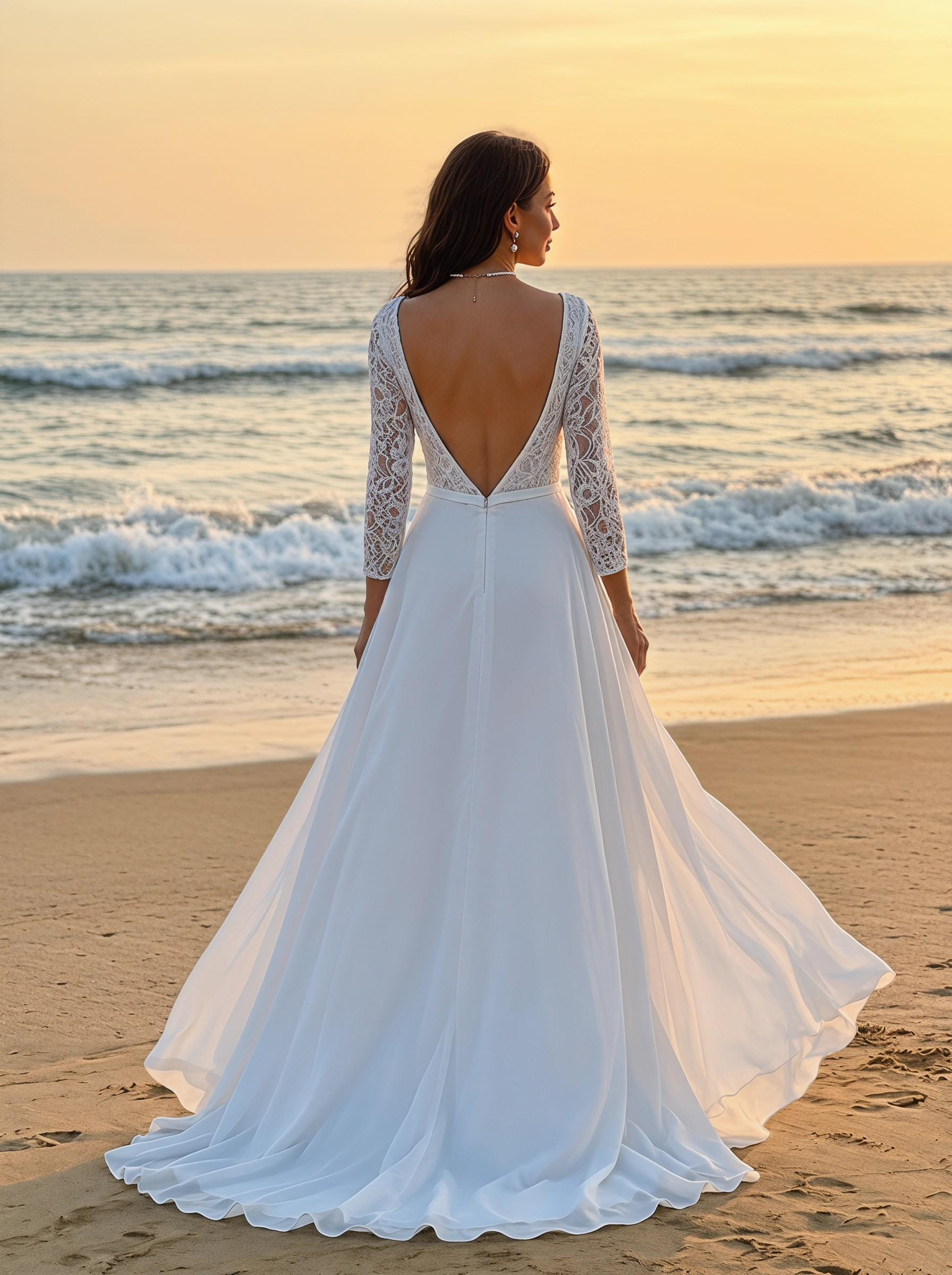 Backless White Dress - Etsy