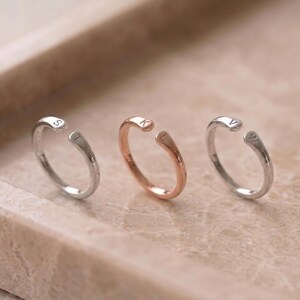 Custom Double Initial Wrap Ring, Minimalist Personalized Jewelry bild 3