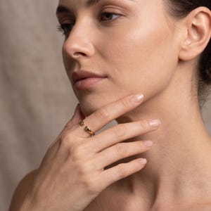 Custom Double Initial Wrap Ring, Minimalist Personalized Jewelry bild 6