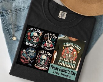 Funny Skeleton Dad Shirt: Retro Skull Graphic, Casual Tee
