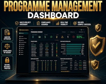 Tableau de bord du programme multi-projets | Statut du RAG | Suivi de portefeuille | PRINCE2 | Ecart budgétaire | Excel