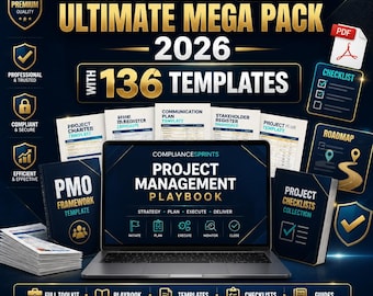 Project Management Templates Mega Pack | PRINCE2, Agile, Gantt, Kanban (Instant Download)
