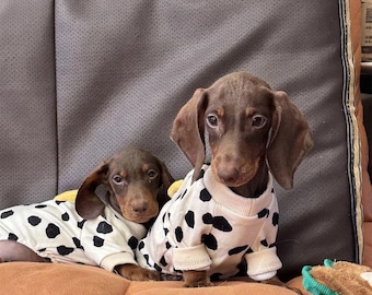 Hunde Pajamas, Dackel Welpe Winter Outfit, Haustier Strampler Kleidung