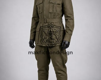 Disfraz de uniforme militar de época, inspirado en la época de la Segunda Guerra Mundial.