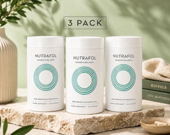 3-Pack Nutrafol Women's Balance Supplements | Hair Growth for Women (360 Caps)