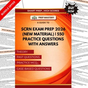 SCRN Exam Study Guide 2026 PDF, Stroke Certified RN Review Notes, Neuroscience Nursing Practice Questions, Digital Download