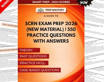 SCRN Exam Study Guide 2026 PDF, Stroke Certified RN Review Notes, Neuroscience Nursing Practice Questions, Digital Download