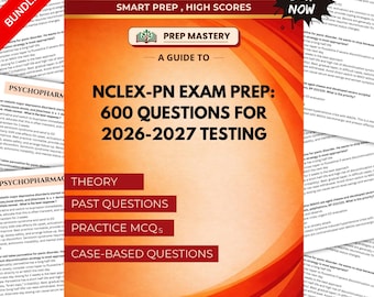 NCLEX-PN模擬試験 2026-2027 | 臨床判断問題600問（解説付き） | 看護師試験対策バンドル | デジタルダウンロード（PDF）