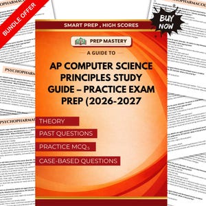 AP Computer Science Principles Study Guide | Algorithms, Data, Programming and Big Ideas Review | Exam Prep PDF