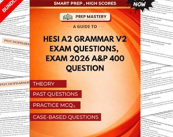 HESI A2 文法学習ガイド PDF | 文法練習問題と解答 | 看護入学試験対策 | デジタルダウンロード